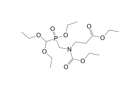 Propionic acid, 3-[(diethoxymethyl)ethylphosphinatomethyl)](ethoxycarbonyl)amino-, ethyl ester