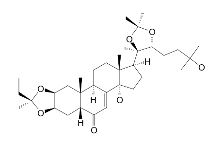 28-ALPHA,29,29-TRIMETHYL-28-BETA-ETHYL-2,3;20,22-BIS-O-METHYLIDENE-20-HYDROXY-ECDYSONE