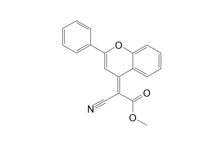 Acetic acid, 2-cyano-2-(2-phenyl-4H-1-benzopyran-4-ylidene)-, methyl ester