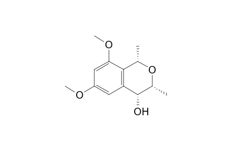 rel-(1S,3R,4R)-4-Hydroxy-6,8-dimethoxy-1,3-dimethylisochromane