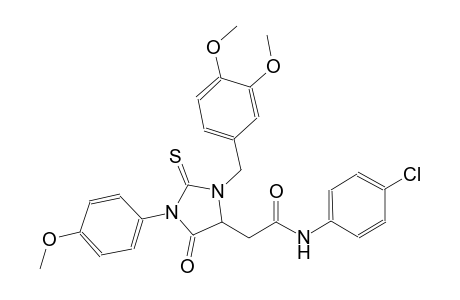 N-(4-chlorophenyl)-2-[3-(3,4-dimethoxybenzyl)-1-(4-methoxyphenyl)-5-oxo-2-thioxo-4-imidazolidinyl]acetamide