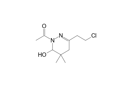 1-[6-(2-chloroethyl)-3-hydroxy-4,4-dimethyl-3,5-dihydropyridazin-2-yl]ethanone