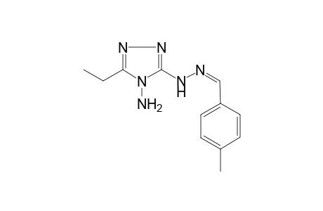 Benzaldehyde, 4-methyl-, (4-amino-5-ethyl-4H-1,2,4-triazol-3-yl)hydrazone