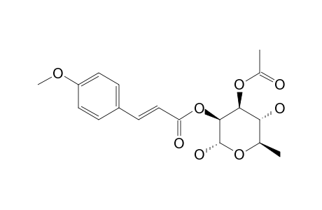 NINGPOSIDE_D;3-O-ACETYL-2-O-PARA-METHOXYCINNAMOYL-ALPHA-L-RHAMNOPYRANOSE