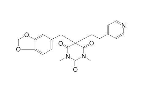 5-(1,3-benzodioxol-5-ylmethyl)-1,3-dimethyl-5-[2-(4-pyridinyl)ethyl]-2,4,6(1H,3H,5H)-pyrimidinetrione