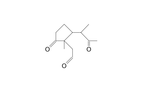 (2R,3S)-2-Methyl-2-formylmethyl-3-(1(R)-methyl-2-propanon-1-yl)-cyclopentanone