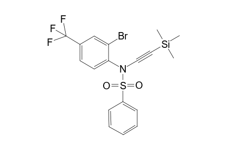 N-(2-Bromo-4-trifluoromethyl-phenyl)-N-trimethylsilanylethynylbenzenesulfonamide