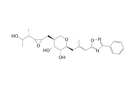 2H-Pyran-3,4-diol, tetrahydro-5-[[3-(2-hydroxy-1-methylpropyl)oxiranyl]methyl]-2-[2-methyl-3-(3-phenyl-1,2,4-oxadiazol-5-yl)-2-propenyl]-, [2S-[2.alpha.(E),3.beta.,4.beta.,5.alp ha.[2R*,3R*(1R*,2R*)]]]-
