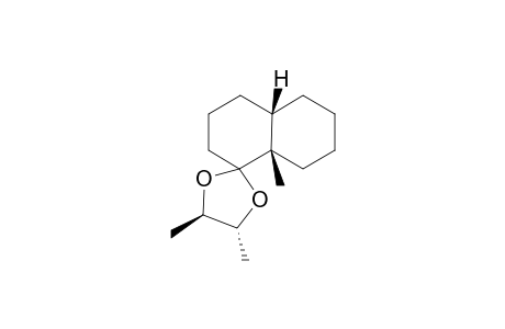 Spiro[1,3-dioxolane-2,1'(2'H)-naphthalene], octahydro-4,5,8'a-trimethyl-, [4R-[2(4'aS*,8'aS*),4.alpha.,5.beta.]]-