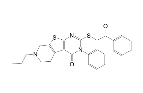 2-[(2-oxo-2-phenylethyl)sulfanyl]-3-phenyl-7-propyl-5,6,7,8-tetrahydropyrido[4',3':4,5]thieno[2,3-d]pyrimidin-4(3H)-one