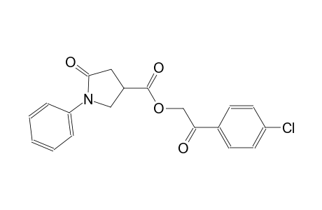 2-(4-chlorophenyl)-2-oxoethyl 5-oxo-1-phenyl-3-pyrrolidinecarboxylate