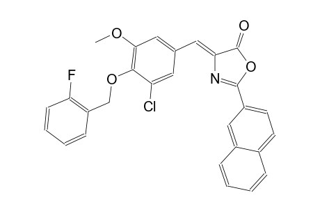 (4Z)-4-{3-chloro-4-[(2-fluorobenzyl)oxy]-5-methoxybenzylidene}-2-(2-naphthyl)-1,3-oxazol-5(4H)-one