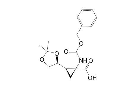 (1S,2R,4'S)-(-)-1-[N-(benzyloxycarbonyl)amino]-2-(2',2'-dimethyl-1',3'-dioxolan-4'-yl)cyclopropanecarboxylic acid