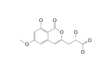 DIAPORTINIC-ACID,[2-HYDROXY-3-(8-HYDROXY-6-METHOXY-1-OXO-1H-ISOCHROMEN-3-YL)-PROPANOIC-ACID]