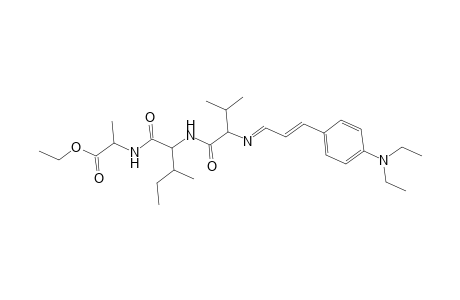 L-Alanine, N-[N-[N-[3-[4-(diethylamino)phenyl]-2-propenylidene]-L-valyl]-L-isoleucyl]-, ethyl ester