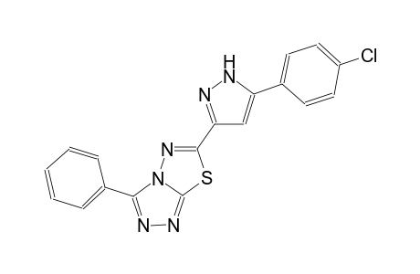 [1,2,4]triazolo[3,4-b][1,3,4]thiadiazole, 6-[5-(4-chlorophenyl)-1H-pyrazol-3-yl]-3-phenyl-