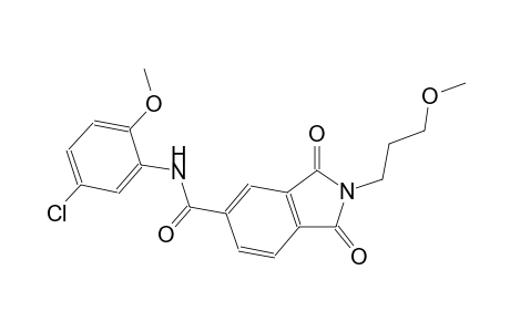 N-(5-chloro-2-methoxyphenyl)-2-(3-methoxypropyl)-1,3-dioxo-5-isoindolinecarboxamide