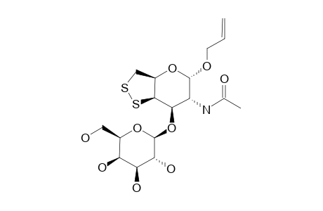ALLYL-BETA-D-GALACTOPYRANOSYL-(1->3)-2-ACETAMIDO-4,6-EPIDITHIO-2,4,6-TRIDEOXY-ALPHA-D-GALACTOPYRANOSIDE