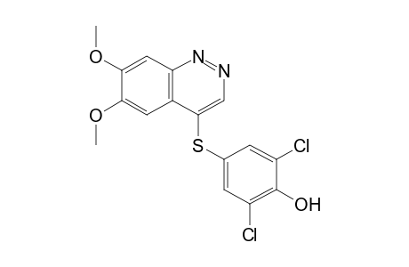 2,6-DICHLORO-4-[(6,7-DIMETHOXY-4-CINNOLINYL)THIO]PHENOL