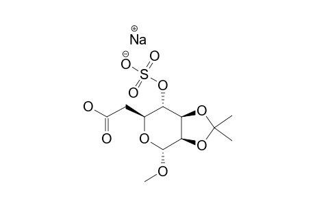 METHYL-6-DEOXY-2,3-O-(1-METHYLETHYLIDENE)-4-O-SODIUMSULFATE-ALPHA-D-HEPTOMANNO-PYRANOSIDURONIC-ACID