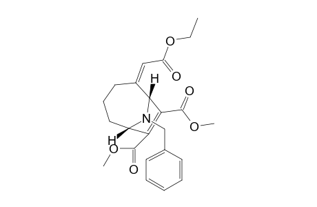 Dimethyl (Z,1RS,6SR)-(9-benzyl-2-(ethoxycarbonyl)methylene-9-azabicyclo[4.2.1]non-7-ene)-7,8-dicarboxylate