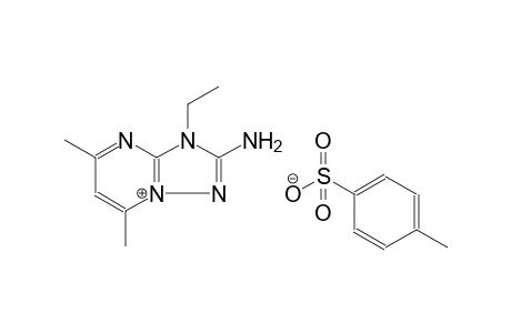 2-amino-1-ethyl-5,7-dimethyl-1H-[1,2,4]triazolo[1,5-a]pyrimidin-4-ium 4-methylbenzenesulfonate