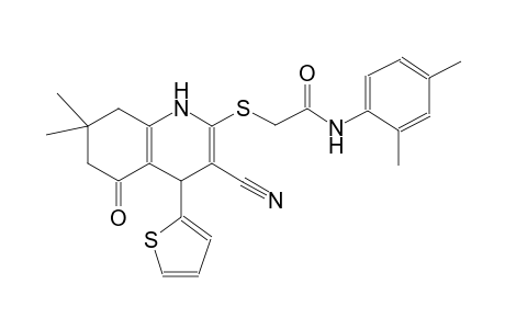 acetamide, 2-[[3-cyano-1,4,5,6,7,8-hexahydro-7,7-dimethyl-5-oxo-4-(2-thienyl)-2-quinolinyl]thio]-N-(2,4-dimethylphenyl)-