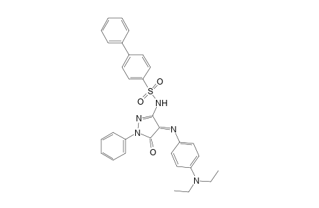 N-{4-[p-(diethylamino)phenylimino]-5-oxo-1-phenyl-2-pyrazolin-3-yl}-4-biphenylsulfonamide