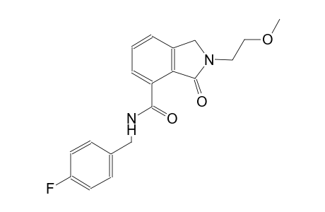 N-(4-fluorobenzyl)-2-(2-methoxyethyl)-3-oxo-4-isoindolinecarboxamide