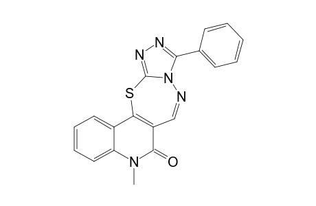 N-Methyl-10-phenyl-(1,2,4)-triazolo[3',4' : 2,3]thiadiazepino[6,7-c]quinolin-6(5H)-one