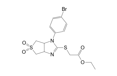 acetic acid, [[1-(4-bromophenyl)-3a,4,6,6a-tetrahydro-5,5-dioxido-1H-thieno[3,4-d]imidazol-2-yl]thio]-, ethyl ester