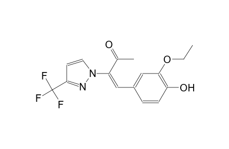 (3E)-4-(3-ethoxy-4-hydroxyphenyl)-3-[3-(trifluoromethyl)-1H-pyrazol-1-yl]-3-buten-2-one