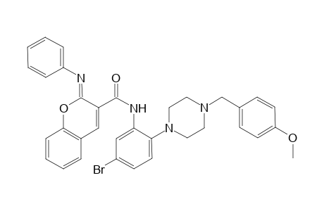 N-(2-(4-(4-Methoxybenzyl)piperazin-1-yl)-5-bromophenyl)-2-(phenylimino)-2H-chromene-3-carboxamide