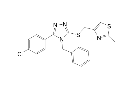 Thiazole, 4-[[[5-(4-chlorophenyl)-4-(phenylmethyl)-4H-1,2,4-triazol-3-yl]thio]methyl]-2-methyl-