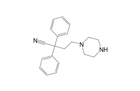 2,2-Diphenyl-4-(1-piperazinyl)butanenitrile