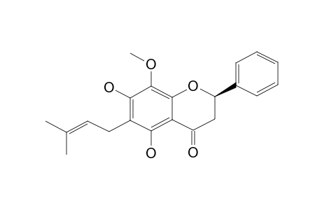 MICROFOLIONE;5,7-DIHYDROXY-8-METHOXY-6-PRENYLFLAVANONE