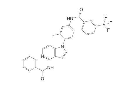 N-[4-(4-benzamido-1H-pyrrolo[3,2-c]pyridin-1-yl)-3-methylphenyl]-3-trifluoromethyl-benzamide