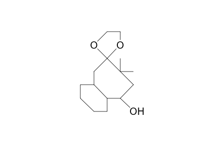 -(1b,7B)-4,4-Dimethyl-3,3-ethylenedioxy-6b-hydroxy-bicyclo(5.4.0)undecane
