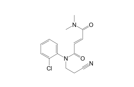 (E)-N'-(2-chlorophenyl)-N'-(2-cyanoethyl)-N,N-dimethyl-2-butenediamide