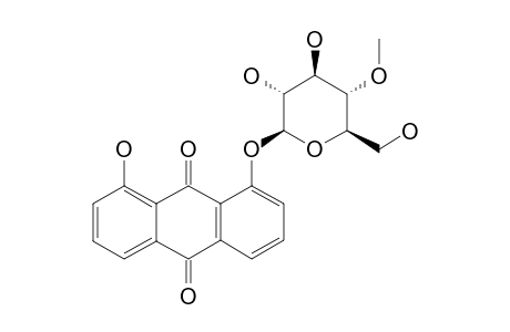 8-HYDROXY-1-(4'-O-METHYL-1-BETA-O-D-GLUCOPYRANOSYLOXY)-ANTHRAQUINONE