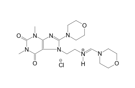1H-purine-7-ethanaminium, 2,3,6,7-tetrahydro-1,3-dimethyl-8-(4-morpholinyl)-N-[(E)-4-morpholinylmethylidene]-2,6-dioxo-, chloride
