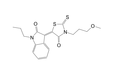 2H-indol-2-one, 1,3-dihydro-3-[3-(3-methoxypropyl)-4-oxo-2-thioxo-5-thiazolidinylidene]-1-propyl-, (3Z)-