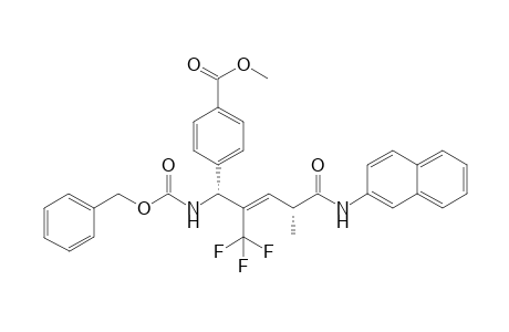 [(1R)-Benzyloxycarbonylamino-(4R)-(naphthalen-2-ylcarbamoyl)-2-trifluoromethylpent-(2E)-enyl]benzoic acid methyl ester