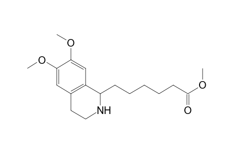 1-Isoquinolinehexanoic acid, 1,2,3,4-tetrahydro-6,7-dimethoxy-, methyl ester