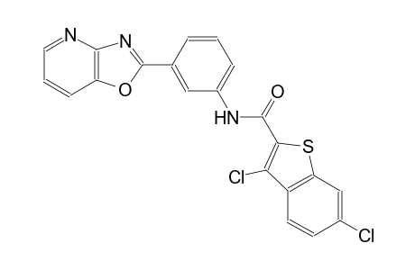 3,6-dichloro-N-(3-[1,3]oxazolo[4,5-b]pyridin-2-ylphenyl)-1-benzothiophene-2-carboxamide