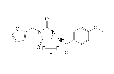 Benzamide, N-(1-furan-2-ylmethyl-2,5-dioxo-4-trifluoromethylimidazolidin-4-yl)-4-methoxy-