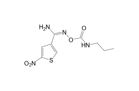 5-nitro-O-(propylcarbamoyl)-3-thiophenecarboxamidoxime