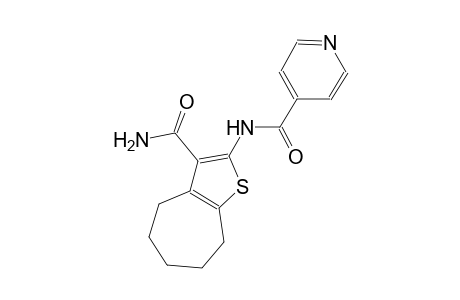 N-[3-(aminocarbonyl)-5,6,7,8-tetrahydro-4H-cyclohepta[b]thien-2-yl]isonicotinamide