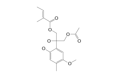 3-ACETOXY-2-HYDROXY-2-(2-HYDROXY-4-METHYL-5-METHOXYPHENYL)-PROPYL TIGLATE