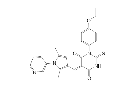 (5Z)-5-{[2,5-dimethyl-1-(3-pyridinyl)-1H-pyrrol-3-yl]methylene}-1-(4-ethoxyphenyl)-2-thioxodihydro-4,6(1H,5H)-pyrimidinedione